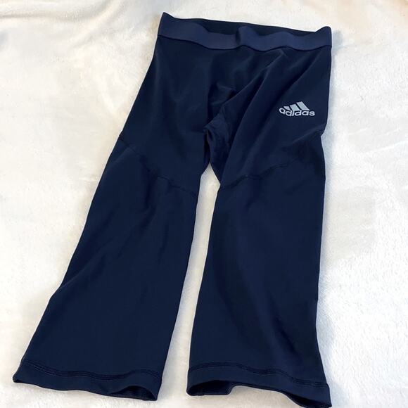 Adidas Alphaskin Sport 3/4 Tights Navy Size M - Picture 1 of 6